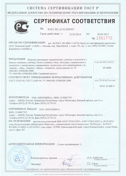 15.02.2025 Одинцово - Изделия санитарные керамические
